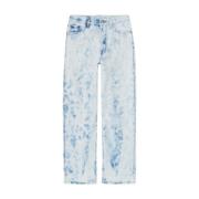 Dries Van Noten Blå Tall Jeans Ljus Tvätt Bomull Blue, Herr