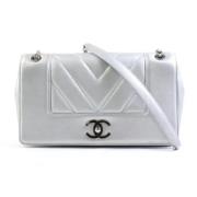 Chanel Vintage Pre-owned Tyg chanel-vskor White, Dam