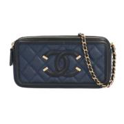 Chanel Vintage Pre-owned Tyg chanel-vskor Black, Dam