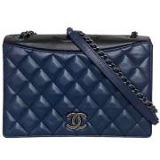 Chanel Vintage Pre-owned Tyg chanel-vskor Blue, Dam