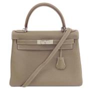 Hermès Vintage Pre-owned Tyg handvskor Beige, Dam