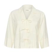 Soaked in Luxury Vit Whisper Slelia Skjorta Blus White, Dam