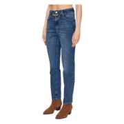 Liu Jo Denim Cowboy Bomull Raka Elastiska Jeans Blue, Dam