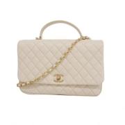 Chanel Vintage Pre-owned Tyg chanel-vskor Beige, Dam