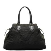 Fendi Vintage Pre-owned Canvas handvskor Black, Dam