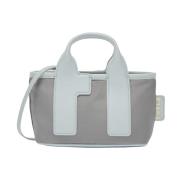 Furla Lättviktig Nylon Mini Crossbody Väska Gray, Dam