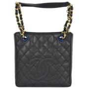 Chanel Vintage Pre-owned Laeder chanel-vskor Black, Dam