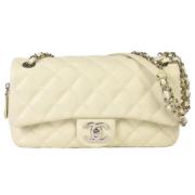 Chanel Vintage Pre-owned Laeder axelremsvskor White, Dam