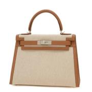 Hermès Vintage Pre-owned Tyg handvskor Beige, Dam