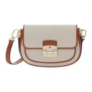 Furla Club 2 Crossbody Väska Beige, Dam