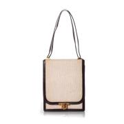 Hermès Vintage Pre-owned Canvas axelremsvskor Beige, Dam