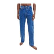 Calvin Klein Klassiska Straight Denim Jeans Blue, Herr