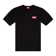 Diesel T-shirt med logopatch Black, Herr