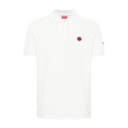 Kenzo Vit Blomma Polo Skjorta Bomull White, Herr