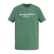 Dolce & Gabbana Tryckt T-shirt Green, Herr