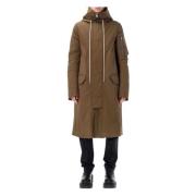 Rick Owens Mega Parka Brown, Herr