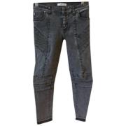 Balmain Pre-owned Pre-owned Bomull jeans Gray, Dam