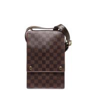 Louis Vuitton Vintage Pre-owned Tyg axelremsvskor Brown, Dam