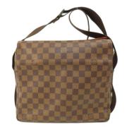 Louis Vuitton Vintage Pre-owned Tyg axelremsvskor Brown, Dam