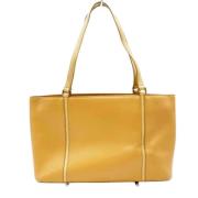 Burberry Vintage Pre-owned Tyg axelremsvskor Yellow, Dam