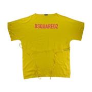 Dsquared2 Logo Klänning för Kvinnor Yellow, Dam