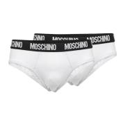 Moschino Vit Herrunderkläder med Logoband White, Herr