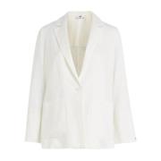 Tommy Hilfiger Linne Casual Blazer Kvinnor White, Dam