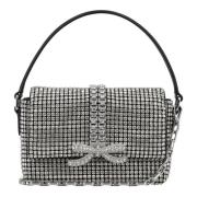 Self Portrait Rhinestone Micro Bag Silver Gray, Dam