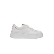 Gio+ Vita Lädersneakers med Roséguld Accenter White, Dam