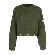 MM6 Maison Margiela Klassisk Crewneck Sweatshirt Green, Dam