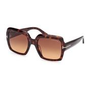 Tom Ford Stiliga solglasögon Kaya 52F Brown, Dam