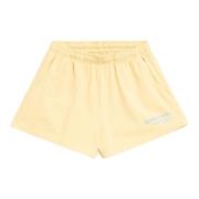 Sporty & Rich USA Health Club Blå Logo Shorts Beige, Dam