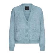 Roberto Collina Fashionable Sweater Picks Blue, Dam