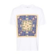 Bally Grafiskt Tryck Bomull T-shirt White, Herr