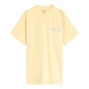 Sporty & Rich USA Health Club Blå Skrift T-shirt Beige, Herr