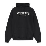 Vetements Hoodie Black, Herr