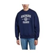 Ami Paris Nautic Blue Bomullsweatshirt Blue, Herr