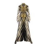 Roberto Cavalli Gyllene Ray Of Gold Skjortklänning Multicolor, Dam