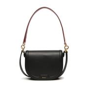 Bally Svart Läder Axelväska Black, Dam