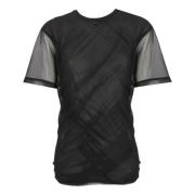 Junya Watanabe Svart Asymmetrisk Hem T-shirt för Kvinnor Black, Dam