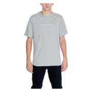 Calvin Klein Präglad Logotyp Bomull T-shirt Gray, Herr