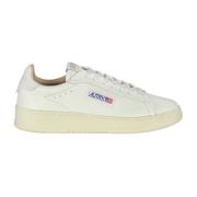 Autry Lädersneakers med logodetaljer White, Dam