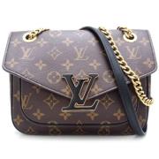 Louis Vuitton Vintage Pre-owned Canvas axelremsvskor Brown, Dam