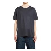 Lemaire Silk Jersey Rund Hals T-Shirt Black, Herr