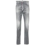 Dsquared2 Grå Distressed Denim Skinny Byxor Gray, Herr