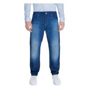 Armani Exchange Herr Bomullsblandning Stretchbyxor Blue, Herr