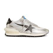 Golden Goose Metallic Star Print Sneakers Gray, Dam