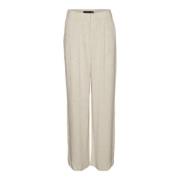 Vero Moda Wide Trousers Beige, Dam