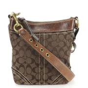 Coach Pre-owned Pre-owned Canvas axelremsvskor Brown, Dam