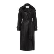 IVY OAK Klassisk Trenchcoat Black, Dam